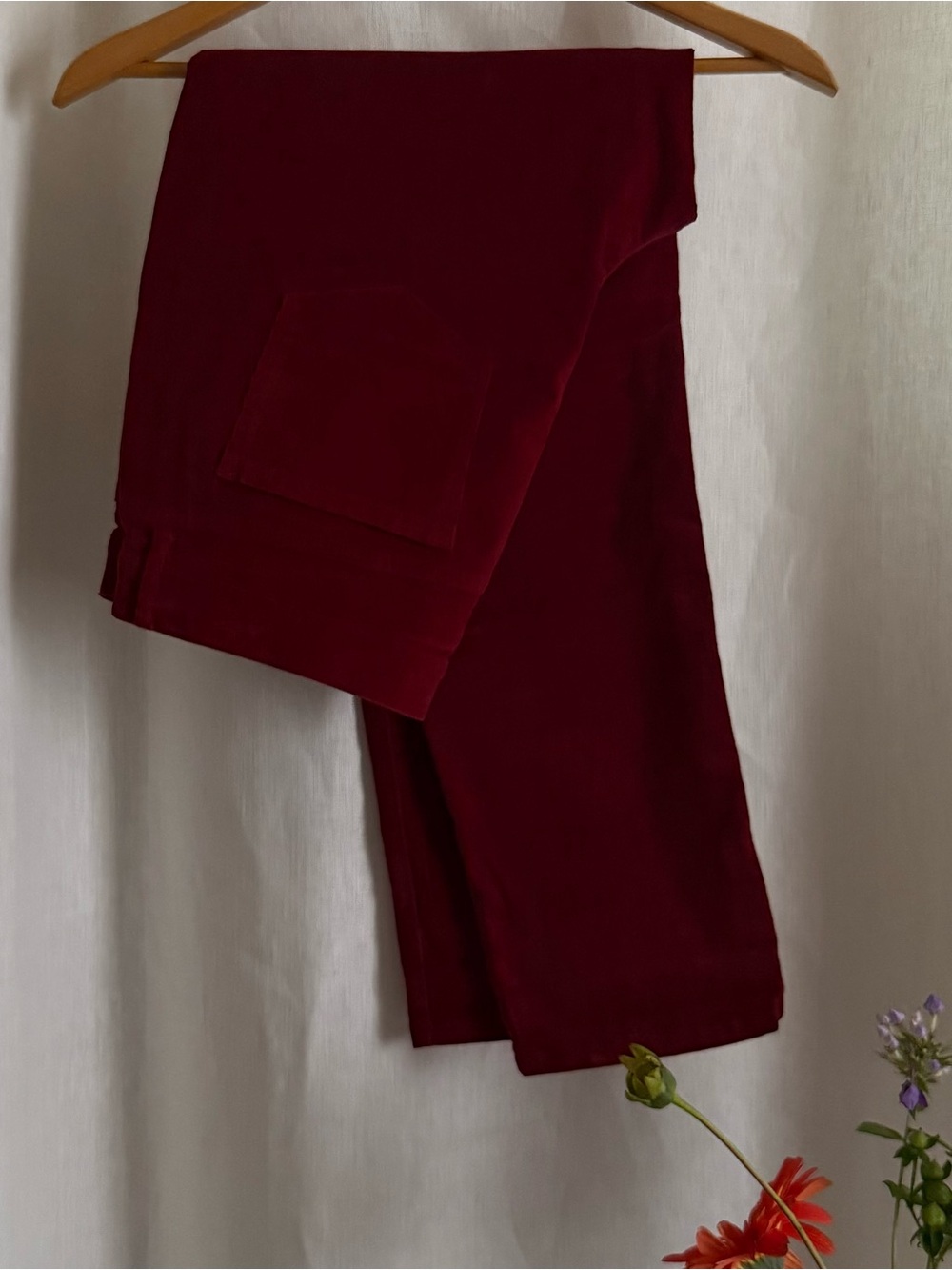 NWT J Jill Garnet Corduroy Pants MP Medium Petite Fine Wale Pull On Stretch
